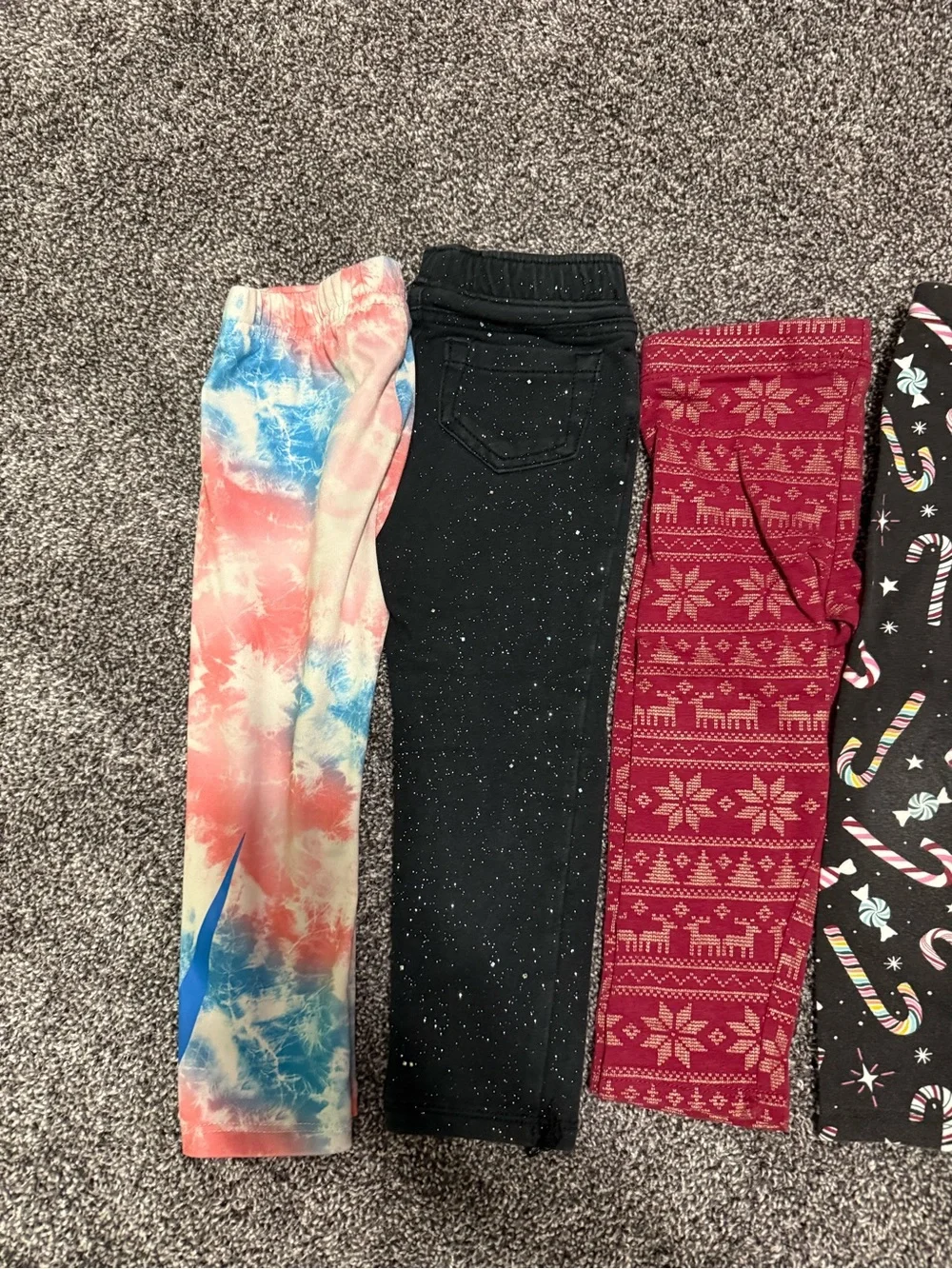 24 month 2T girls pants jeans denim Nike holiday tie dye